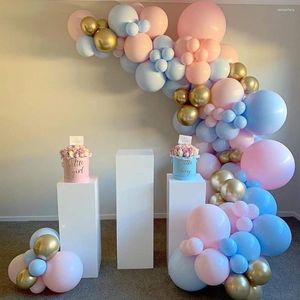 Feestdecoratie 106pcs/set macaron roze blauwe ballon garland boog kit geslacht onthullen ballonnen verjaardag feestje bruiloft voor jongen of meisje