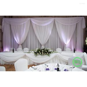 Party Decoration 10ft (H) x 20ft (L) Pure witte bruiloft achtergrond met mooie swags