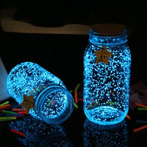 Décoration de fête 10g DIY Fluorescent Super Luminous Particle Glow Pigment Bright Gravel Noctilucent Sand Glowing In The Dark Powder HR