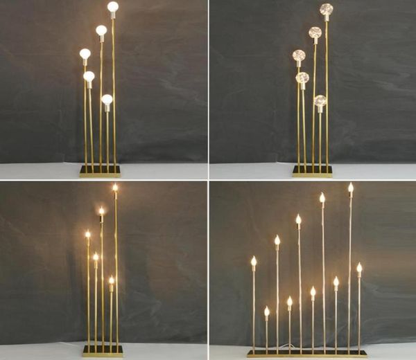 Décoration de fête 10head Golden Metal Candelabra Candle Holder Table de table de table de table Home Tall Electronic Candlestick4901400