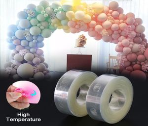 Décoration de fête 10m Ballon Strip Arc Connect Chaîne Rape Plastique Garland Stand de mariage Forme de mariage Double Hole Boucle8301513