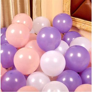 Décoration de fête 10pcs 10inch 5inch Macaron Rose Blanc Ballons transparents Latex Hélium Fournitures d'anniversaire Baby Shower Mariage Decro Balls