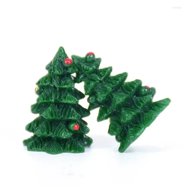 Décoration de fête 10pcs 3d miniature arbre de Noël ornement pendentif bricolage de Noël