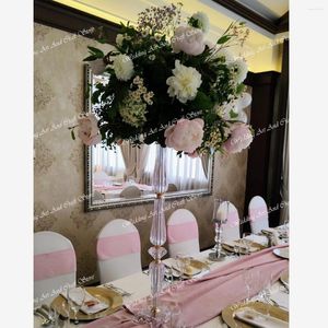 Décoration de fête 10pcs (40 cm à 100 cm de hauteur) Stands d'allée acrylique Mariages / piliers Fleurs Crystal pour les mariages décor de table de table