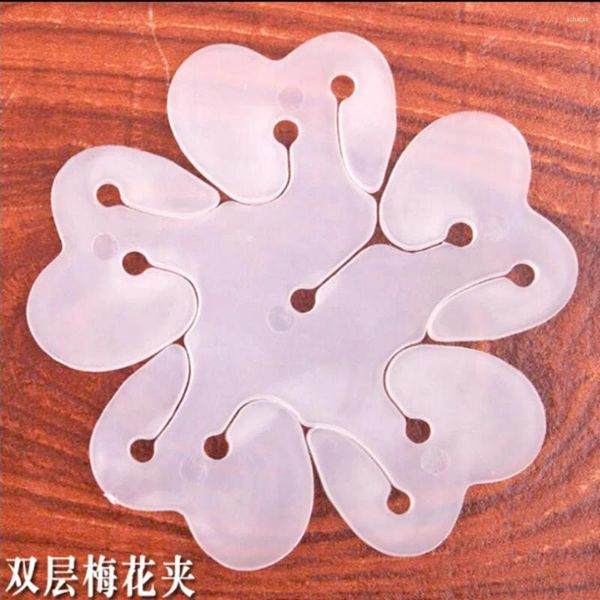 Décoration de fête 10pcs Clips de ballon Plum Blossom Forme Arc porte-colonne Stand pour les fournitures d'anniversaire Décorations d'événements de mariage