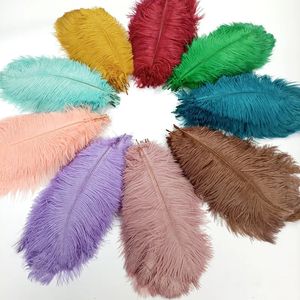 Party Decoration 10pcs/batch of new colored ostrich feathers for craft black mint pink gold feather decoration DIY holiday carnival wedding decoration 231122