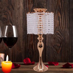 Feestdecoratie 10 stks kroonluchter kristal bruiloft middelpunt hoofdtafel acryl bloemstandaard tall vase evenement road leadzz