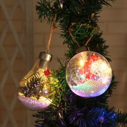 Feestdecoratie 10 stks kerstboom ornament decor doorzichtige plastic ballen cadeau aanwezig doos transparant kan openen