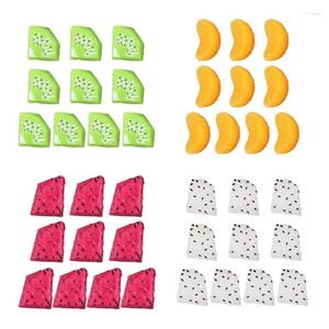 Party Decoratie 10 stks kleurrijke nep fruitblokken dubbele zijde decoratief kunstmatig model