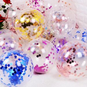 Décoration de fête 10pcs Balloons confettis Metallic Latex Ballon transparent pour baby shower anniversaire mariage Noël global