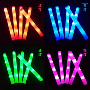 Décoration de fête 10pcs LED Glow Sticks en vrac Coloré RGB Mousse Stick Cheer Tube Dark Light pour Concert Noël Anniversaire Fournitures de mariage