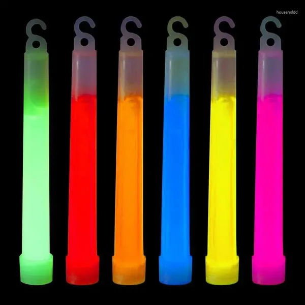 Décoration de fête 10 pièces bâtons lumineux multicolores bâton de lumière chimique Camping d'urgence Club de fête fournitures de noël fluorescentes