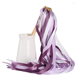 Feestdecoratie 10 stuks Veelkleurige Bruiloft Confetti Twirling Stream Lint Sticks Wands Met Bell Garland Favor Supplies