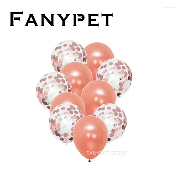 Décoration de fête 10pcs Rose Gold Confetti Latex Ballon Balon Baby Shower DIY AMOUR ANNIVERTAIRES DE MARIAGE FOURNIRES Globos Kids Toys