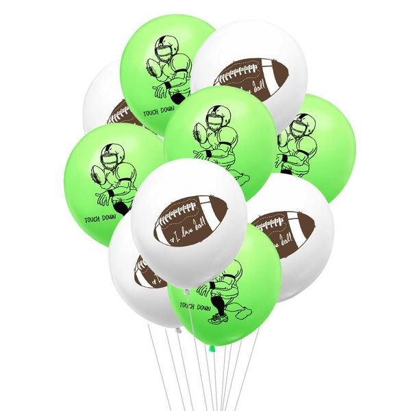 Décoration de fête 10 pièces Rugby Football Latex Ballons Joyeux Anniversaire Ballon Enfants Jouet Air Balls Globos