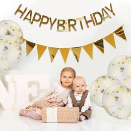 Décoration de fête 10pcs set suspendus confettis confetti ballons transparents pour les banderoles d'anniversaire décorations