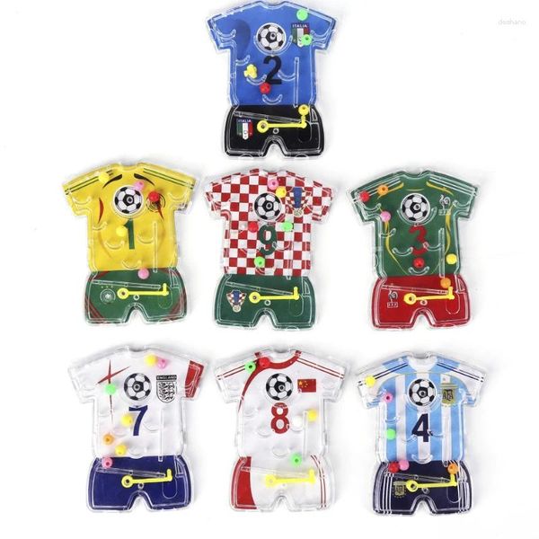 Décoration de fête 10pcs Soccer Pinball Maze Toys Team Uniform Pringertip Game football favorise les cadeaux d'anniversaire pour les enfants