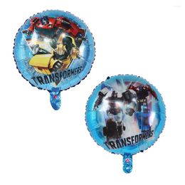 Décoration de fête 10pcs transformer des ballons en aluminium bleu rouge bee ballons voiture joyeux anniversaire garçon kid cartoon voitures robot jouet