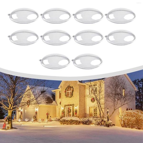 Décoration de fête 10X boule plate transparente en plastique, décoration de maison, bonbons de mariage, boîte de cadeaux de noël 7-11cm, idées de bricolage, ornements