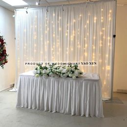 Décoration de fête 10x10ft glace blanche en soie de mariage Curtain rideau de ride