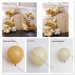 Party Decoratie 112/157 pcs Ivoorzand Bruine Witte Ballonnen Garland Arch Boho Verjaardag Baby Shower Doop Doop Decoraties Leveringen