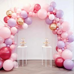 Décoration de fête 116pcs set pour anniversaire ballons en latex Balloons décorations ballon suspendues tourbillons plafond en aluminium