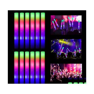 Party Decoratie 12/15/30/60 stks Cheer Tube Stick Glow Sticks Donker Licht voor BK Colorf Wedding Foam RGB LED Glowparty Drop Delivery H DHFEZ