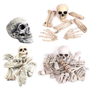 Party Decoratie 12/28pcs Halloween Skeleton Bones Halloween Party Skull Decorations ornamenten Haunted House Room Horror Realistisch Model Props 220915