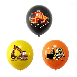 Party Decoratie 12 inch Cartoon Engineering CAR Latex Ballon Excavator Bulldozer Truck Globos Boy Children's Birthday