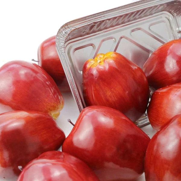 Décoration de fête 12 pcs simulation red Ground Cherry Snake fruit artificiel délicieux modèle pomme fausse assiette accessoires de vacances