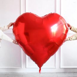 Décoration de fête 120 cm Ballon à cœur rouge énorme ballons de gros feuille d'hélium pour la Saint-Valentin décorations d'anniversaire de mariage pour la Saint-Valentin