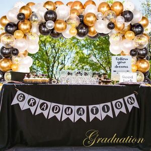 Party Decoration 120pc Balloon Arch Garland Pack Kit White Black Gold Latex Ballonnen Bridal 875A