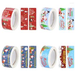 Party Decoration 120pcs/Roll Merry Christmas Sticker Strip -vormige cadeau wrap label Decor Decorations for Home Navidad Jaar