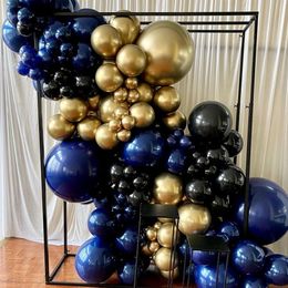 Decorazione per feste 125 pezzi Blu navy opaco Buon matrimonio Compleanno per bambini Sfondo Baby Shower Nero Vacanza Palloncino Ghirlanda Arco Kit 230920