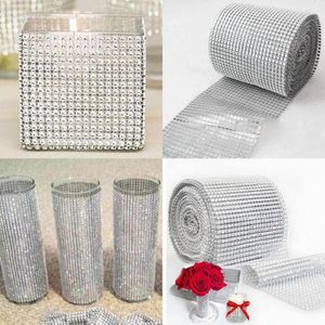 Partydecoratie 12 cm 100 cm rooster Roll Acryl Ribbon Crystal Tule Bling Birthday Bruiloft Diy Decoratieve boeketcake verpakking