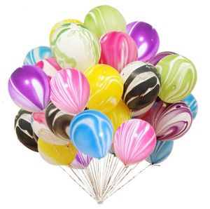 Décoration de fête 12 pouces bande colorée hélium ballon bébé douche anniversaire mariage enfants chambre décor rond ballons en latex pour halloween noël prop ballons jouets
