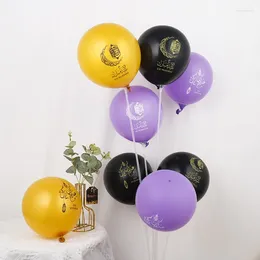 Décoration de fête 12 pouces Eid Mubarak Ballons en latex Ballon Al-fitr Festival du Ramadan musulman Globos ronds Happy Home Decor