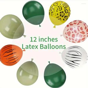 Décoration de fête 12inch Jungle Forest Theme Balloons en latex safari Tiger giraffe animal imprimé globos pour baby shower