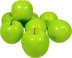 Feestdecoratie 12 stuks kunstmatige groene appels fruit faux schuimplastic decoratieve deuken tijdens het maken van karamel