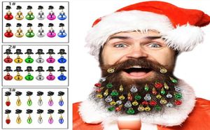 Décoration de fête 12pcs Bulbe de Noël perles de barbe Ornement de clip coloré de la balle de Noël Bright3198389