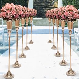 Feestdecoratie 12 stcs) lang 100 cm/130 cm) bloemenpad voor bloemenbloemstandaard bruiloft centerpieces tafel achtergrond