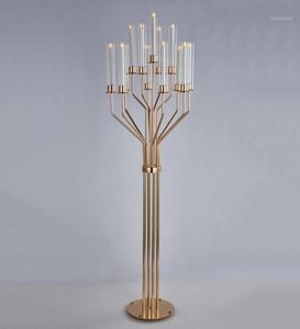 Décoration de fête 13 Heads Boldle Bollants Luxury Wedding Table Central Centro Walkway Flower Stand Candlesticks Home El Hall Stage Can7435450