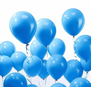 Décoration de fête 132pcs Set 10 pouces Latex bleu clair pour les ballons d'anniversaire Balloons Streamers