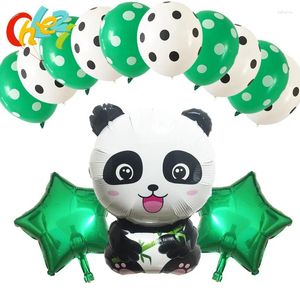 Feestdecoratie 13 van de cartoon panda folie ballonnen gelukkige verjaardag decoraties kinderen opblaasbaar klassiek speelgoed baby shower pina globos