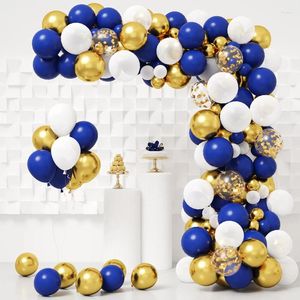 Feestdecoratie 146 stks Marineblauw Goud Ballon Slinger Boog Kit Royal Witte Ballonnen Afstuderen Verjaardag Babyshower