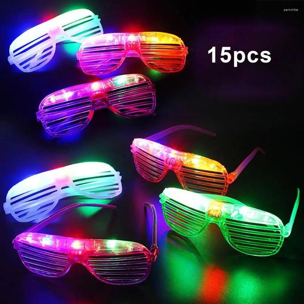 Décoration de fête 15 paires LEDES LED LUSEURS BLOW DANS LE COUPE VIBRANT VIBRANT COULAGNE FLIGNE CHEPEURES ENFANTS ADULTES Cadeaux d'anniversaire