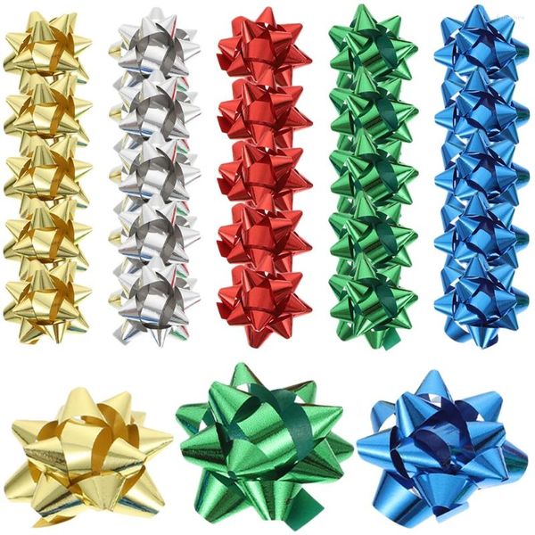 Decoración de fiesta 150 piezas Autoadhesivas Estrella Flor Envoltura de regalos Arco Boda DIY Cinta navideña Arcos de Navidad Manualidades para bebés Mini pegatinas de corazón