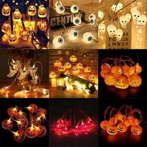 Party Decoratie 150 cm 10led Halloween LED -snaarlichten draagbare pompoen spook skeletten voor thuisbar decorbenodigdheden 2023Party
