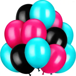 Décoration de fête 15pcs Tik Fashion Tok Balloons Kit 12inch Rose rouge noir pour la musique