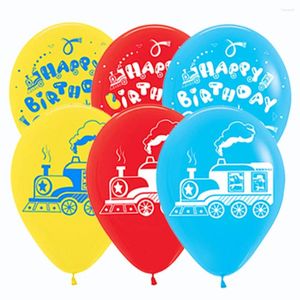 Feestdecoratie 15 stks Train latex ballonnen voor thema verjaardagsdecoraties kinderen geschenken baby showerbenodigdheden blauw